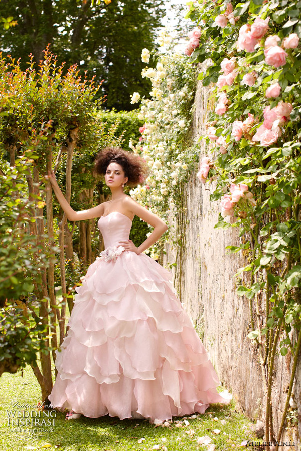 atelier aimee pink wedding dress