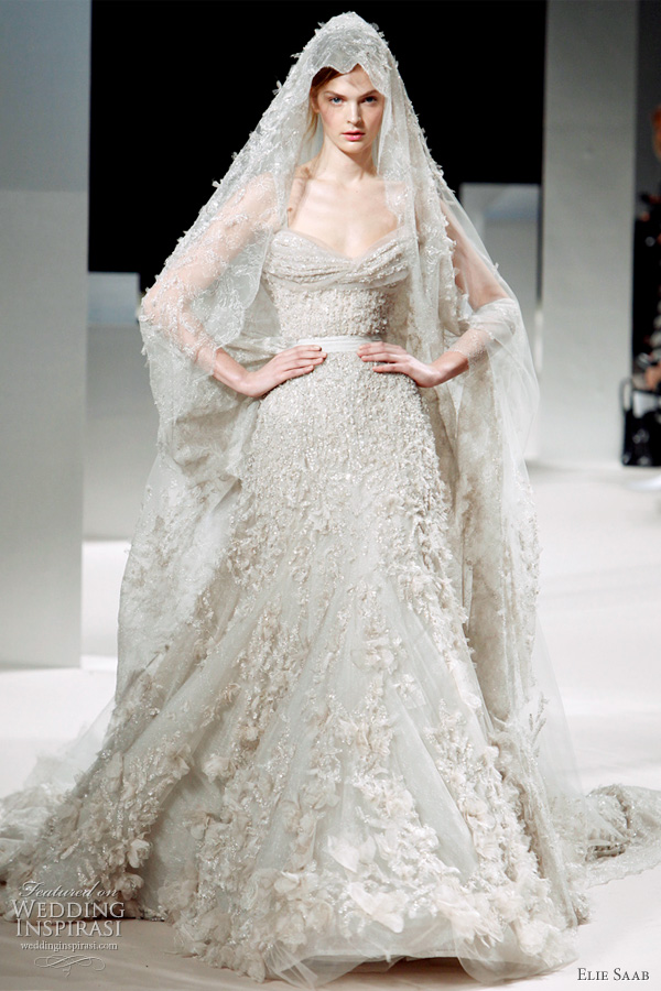 Elie Saab bridal 2011 haute couture wedding dress with veil