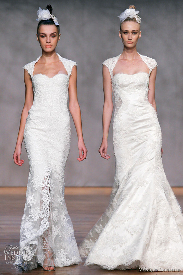 Monique Lhuillier Fall 2011 wedding gowns Amaranth ivory reembroidered 