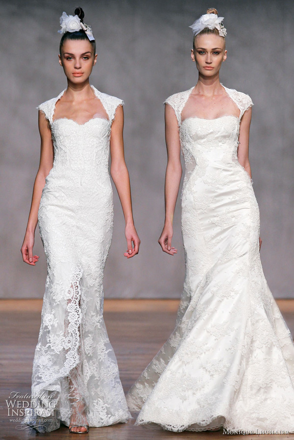 Monique Lhuillier Fall 2011 wedding gowns Amaranth ivory reembroidered