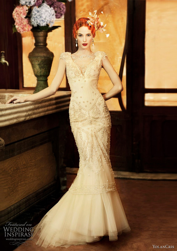 Art Deco style wedding dresses from Yolan Cris 2011 Revival Vintage collection - Almeria