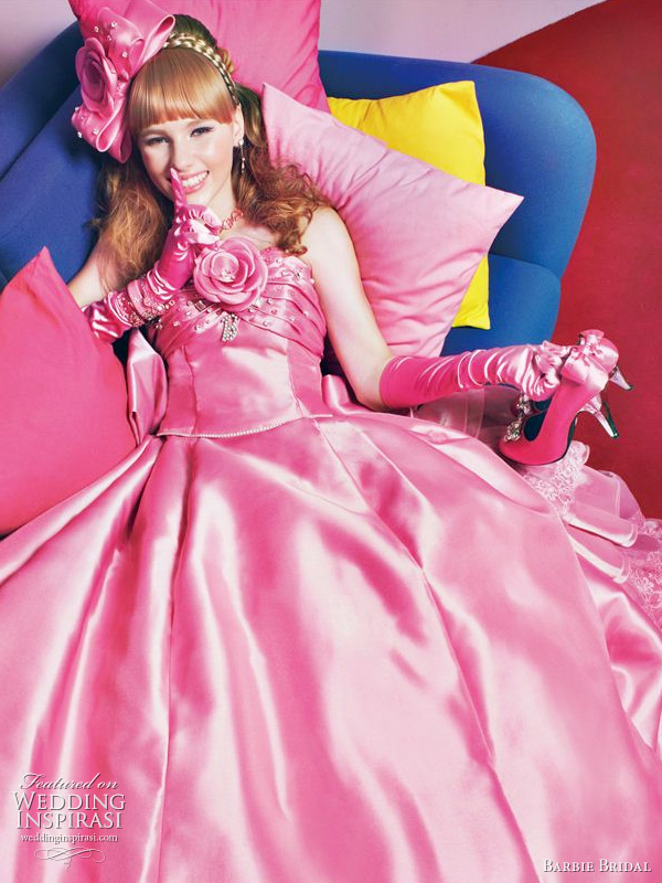 Barbie pink wedding dress 2011 collection