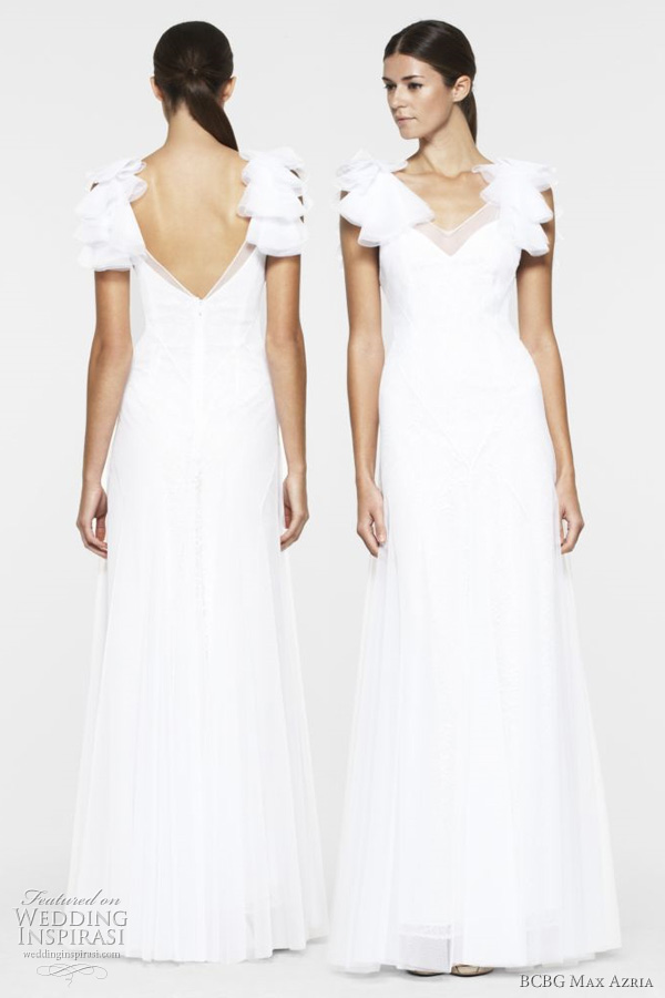 bcbg wedding dresses MAGGIE GOWN tulle and lace gown