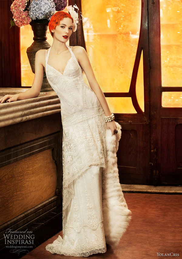 Roaring 20s fashion inspired bridal gowns by YolanCris 2011 Revival Vintage collection  - Paris wedding dress
