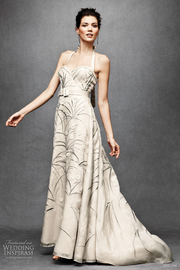 fleur wood wedding dress. Fleur Wood burnised organza