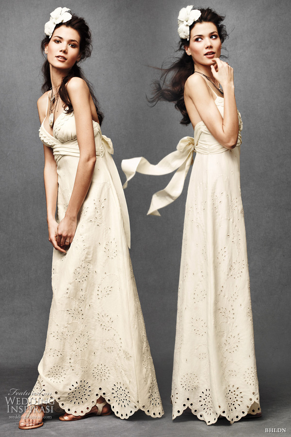 bhldn anthropologie wedding dress 2011 eyelet medley sheath gown