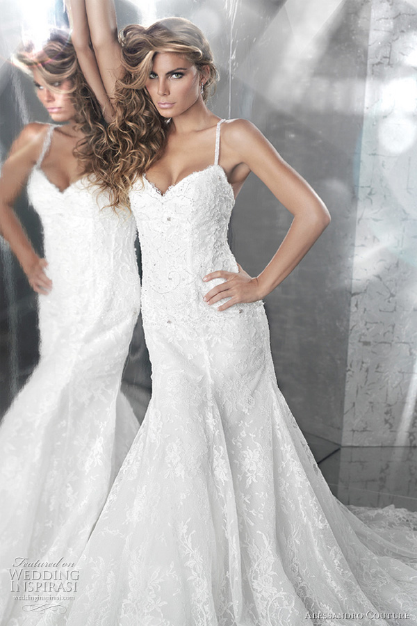 Filaticcio lace sheath gown italian wedding dresses 2011