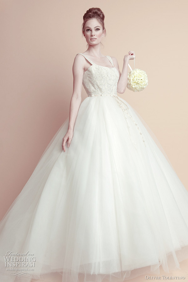 Another sweet princess wedding dress We're liking the thick straps on ball