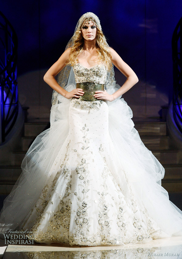 zuhair murad wedding dress 2011 For beautiful gowns with a gilded edge look