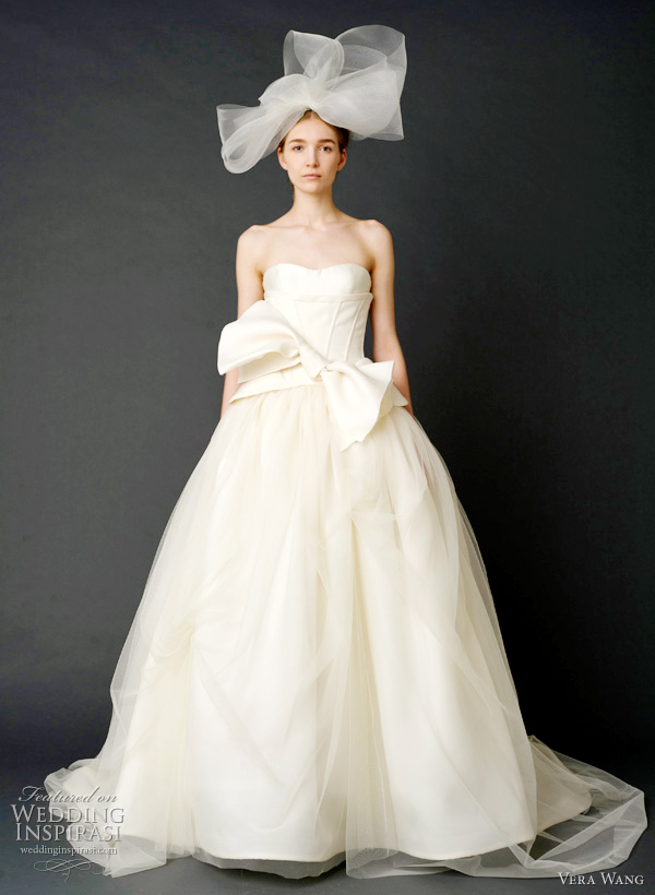 2012 vera wang wedding dresses Strapless sweetheart tulle ballgown with 