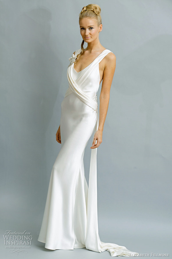 elizabeth fillmore bridal 2011 Daria goddess draped fortuny pleated chiffon