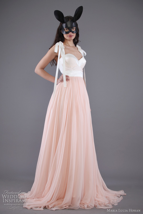pink wedding dress maria lucia hohan SHARON one shoulder dress in light 