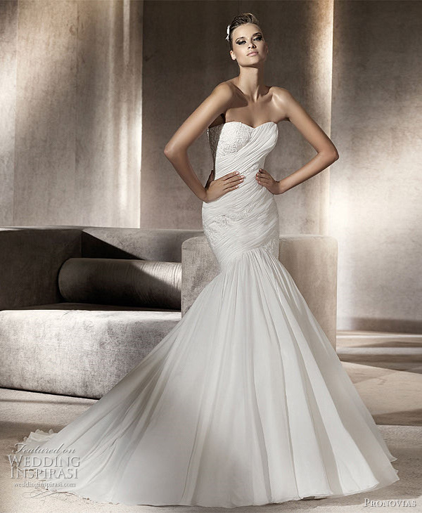 pronovias pascua 2012 wedding dresses Patty elegant fit and flare lace 