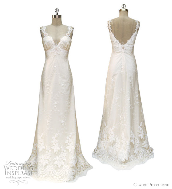 Below Emmeline ivory cotton lace mermaid gown with ruffled skirt and jewels Below Emmeline ivory cotton lace mermaid gown with ruffled skirt and jewels