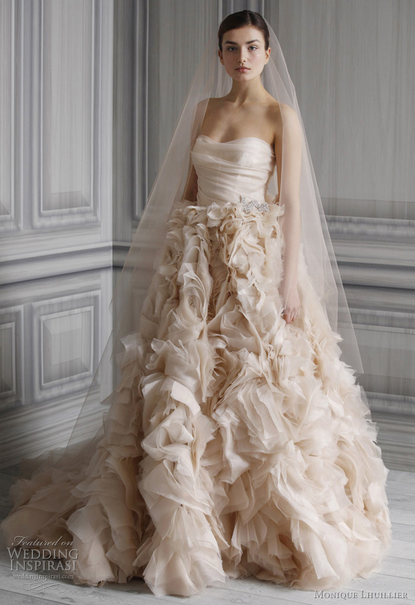 princess style wedding dress - monique lhuillier spring 2012 bridal collection