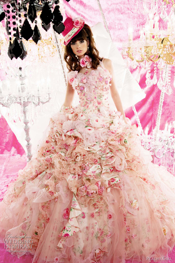 pink wedding dress peachy girl 2011 pink bridal theme