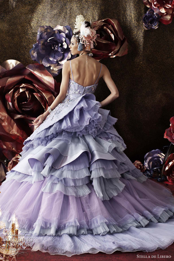 purple wedding dress stella de libero bridal collection 2011 Oriental style