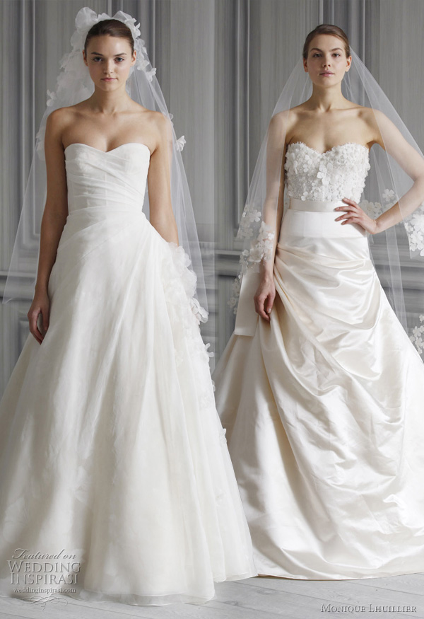 romantic wedding dresses 2012 prince style bridal gowns monique lhuillier 