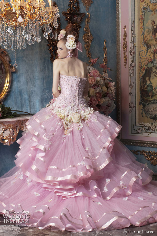 stella de libero pink wedding dresses