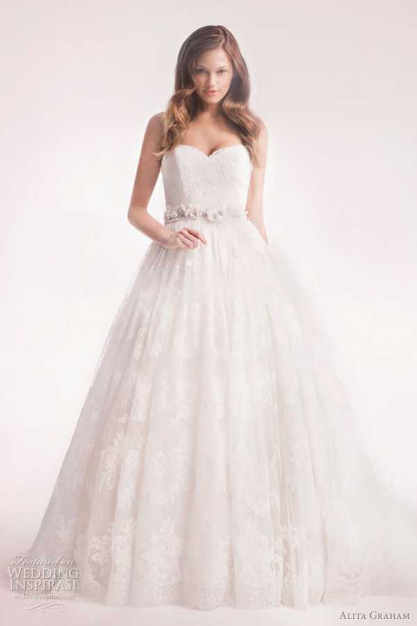 alita graham 2012 wedding dress Satin princess gown with beaded embroidery alita graham 2012 wedding dress Satin princess gown with beaded embroidery