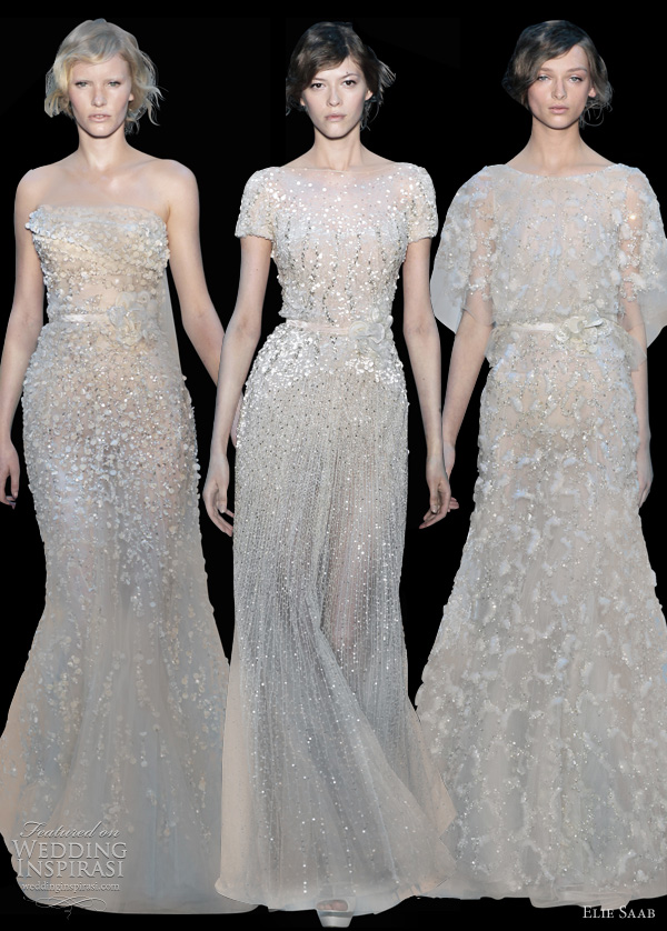 elie saab fall 2011 couture off white dresses