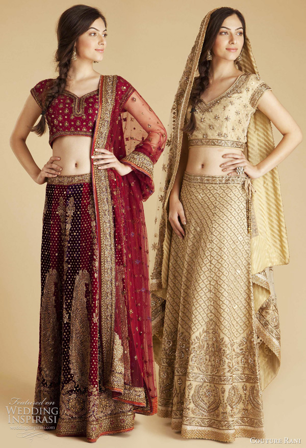 ritu kumar bridal collection 2011 Red Purple Velvet Lehenga 