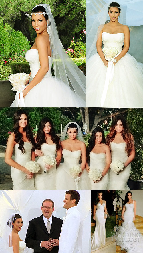 kim kardashian wedding dress vera wang Kim Kardashian's weddings guests 
