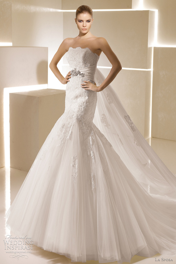 la sposa seduccion wedding dress 2012 Samba strapless mermaid dress with 