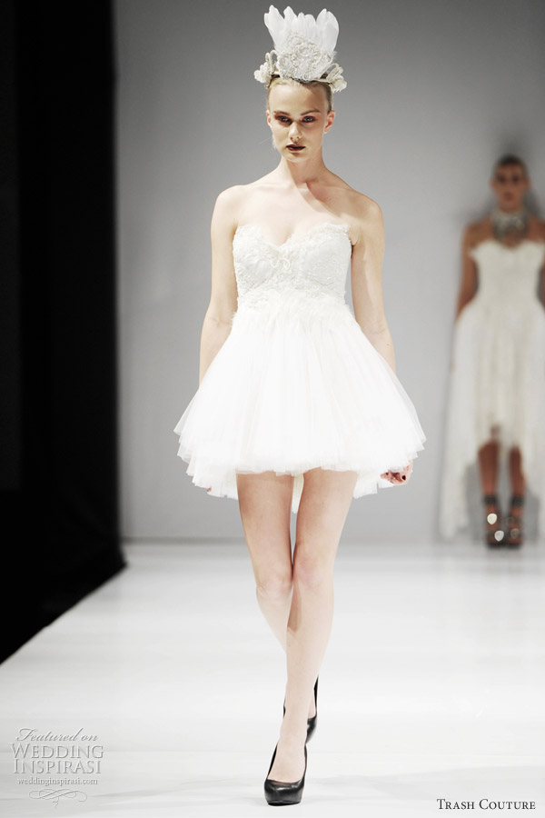 white swan wedding dress 2012 Love this look It has an icy quality from 