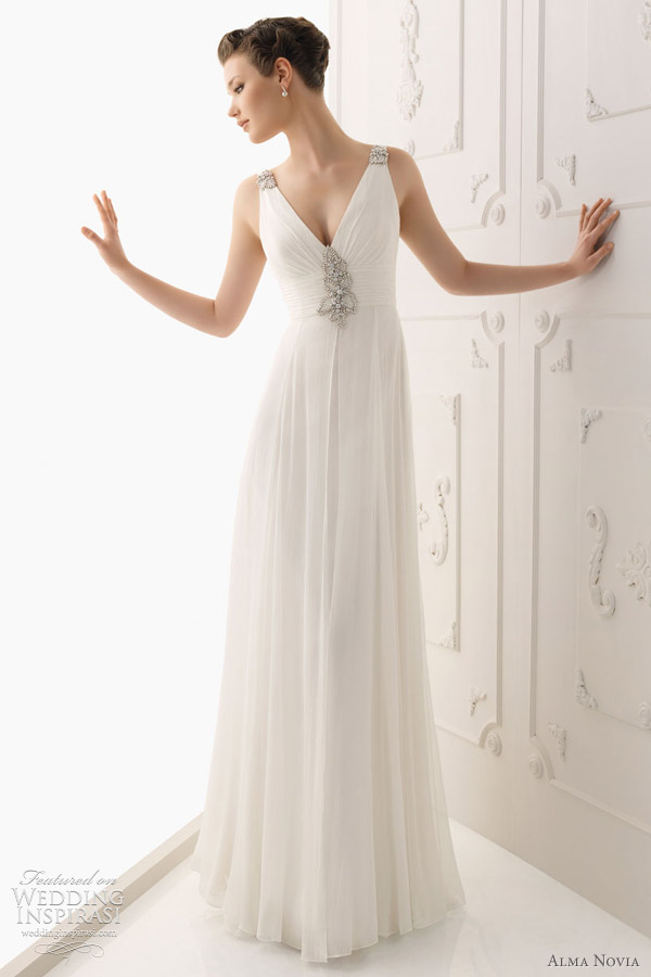 Elegant Sabina strapless wedding dress with lace bodice Gorgeous