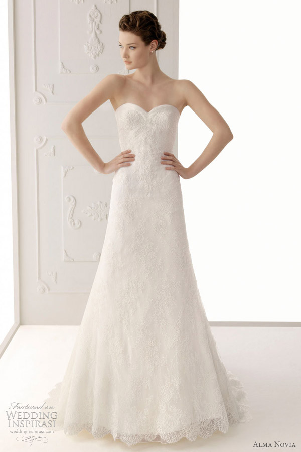 lace wedding dresses 2012 alma novia Silfide