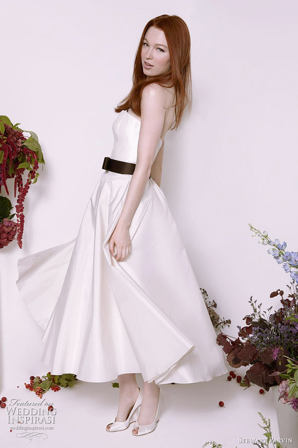 tea length wedding dress stewart parvin