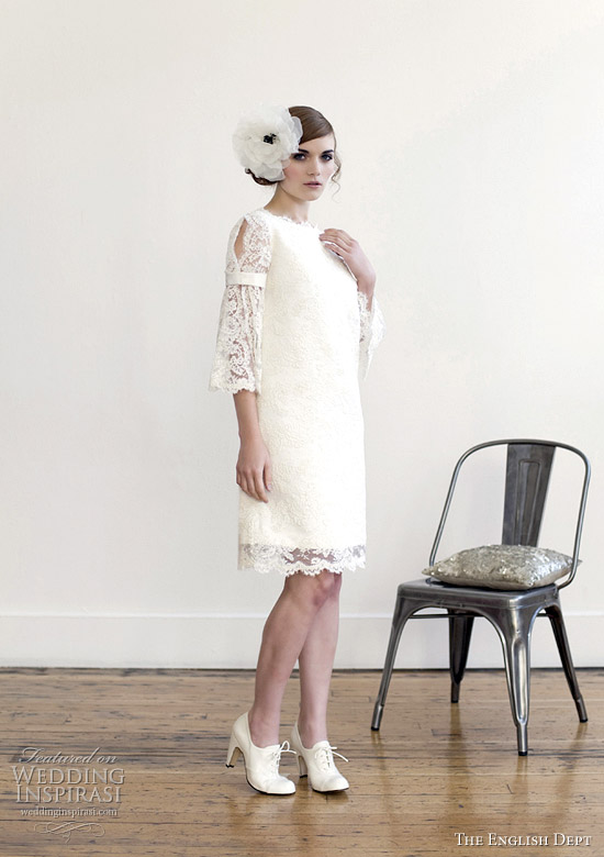  shift in French Alen on lace the english dept wedding dresses 2012 