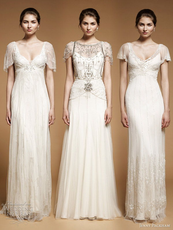 wedding dresses with sleeves jenny packham 2012 Parma Opal Damask 