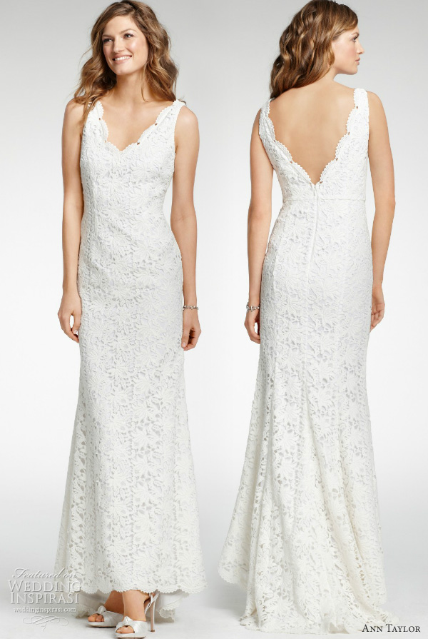 ann taylor all over lace wedding dress