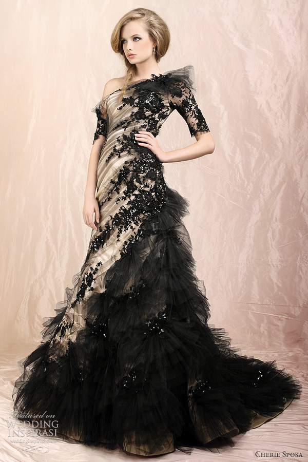 black wedding dresses 2012