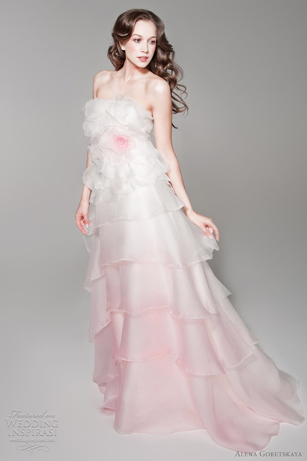light pink wedding dress 2012