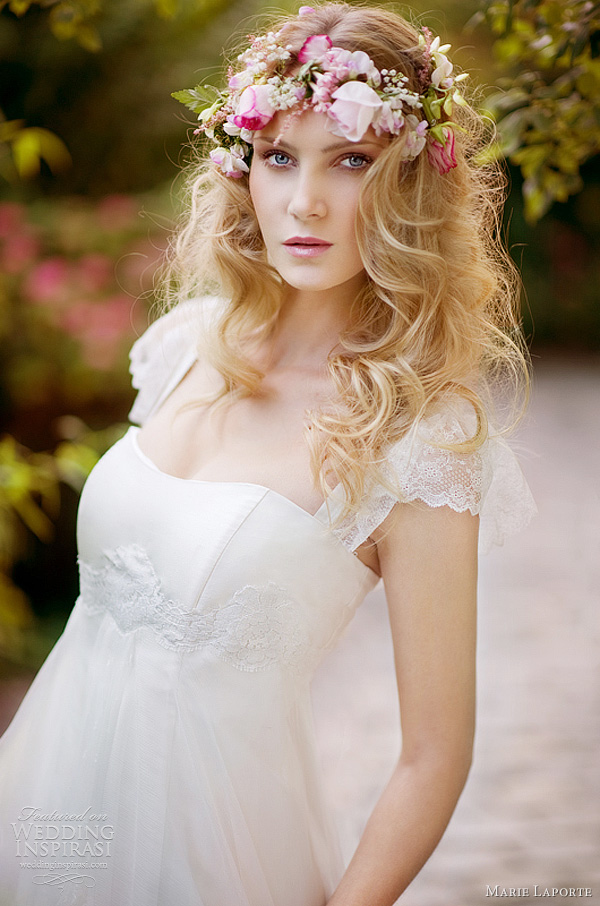 romantic cap sleeve wedding dress More gorgeous Marie Laport wedding gowns 