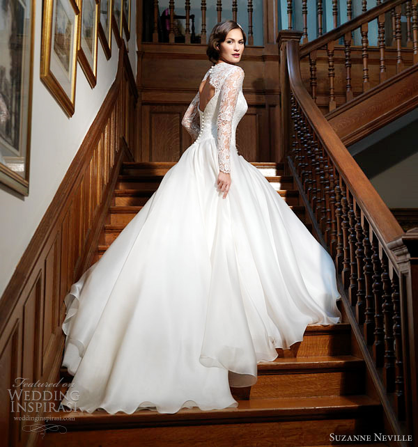 Carly strapless wedding gown with a fitted corset in beaded lace 