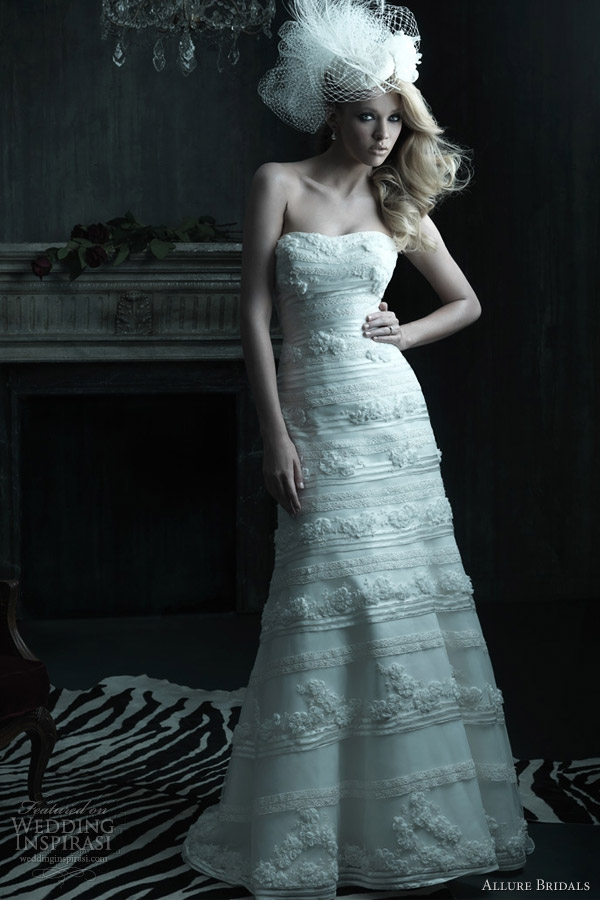 allure bridals couture wedding dresses 2012 c204 Fit and flare wedding 