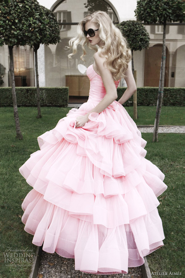atelier aimee 2012 pink wedding dress
