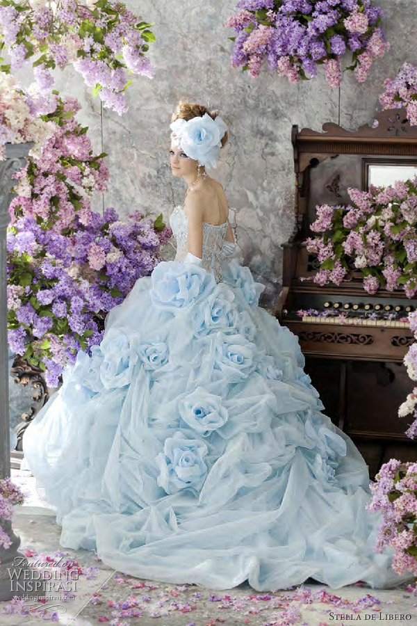 blue wedding dresses 2012
