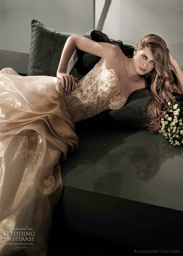 color wedding dresses 2012 - Lutea by Alessandro Couture