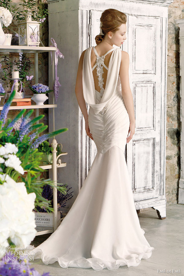 Mermaid gown with beautiful crystal detail at the back eme di eme wedding