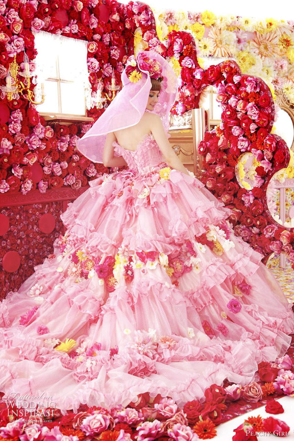 pink wedding dress