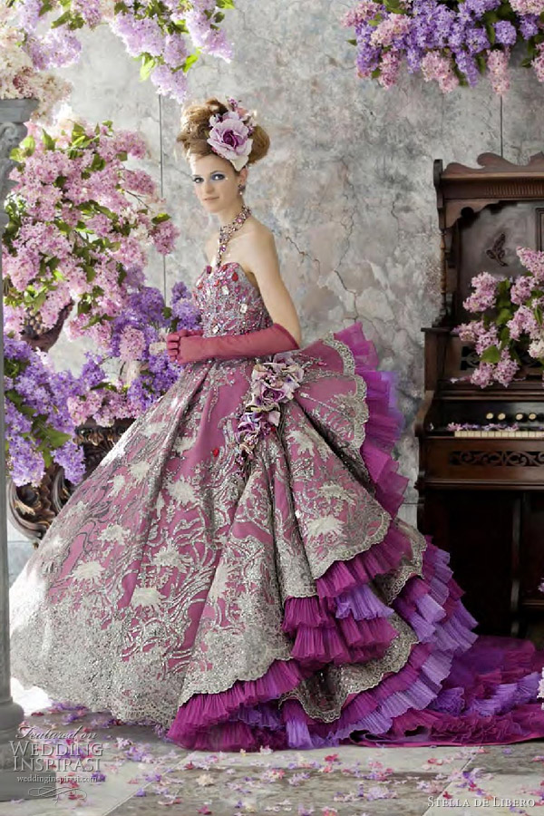 purple wedding dress