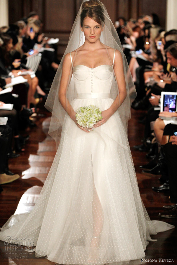 romona keveza wedding dress 2012 RK292 Fit and flare sleeveless gown with 