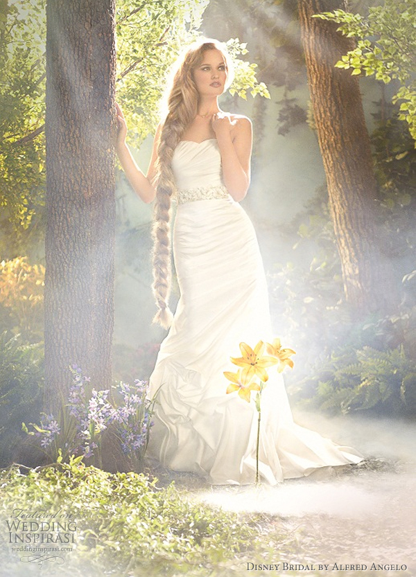 disney bridal alfred angelo 2012 rapunzel wedding dresses