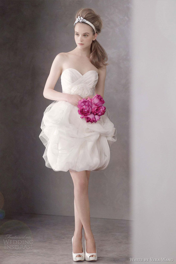 white by vera wang 2012 wedding dress Twill gazar mermaid gown with 