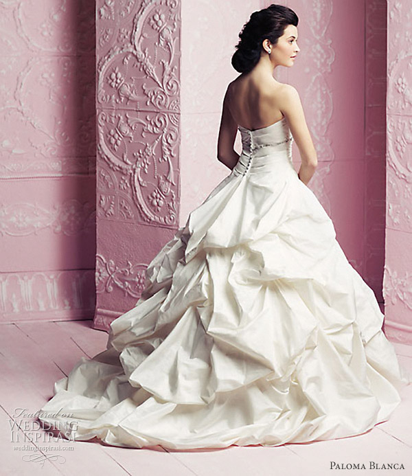 ball gown wedding dress with pick up skirt